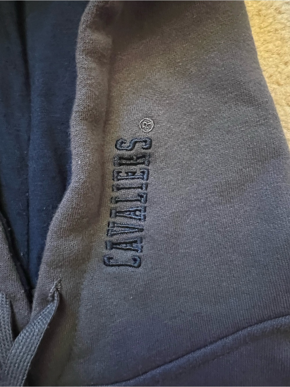 Colosseum Men's S University of Virginia Cavaliers Embroidered Gray Hoodie - UVA - Picture 3 of 8